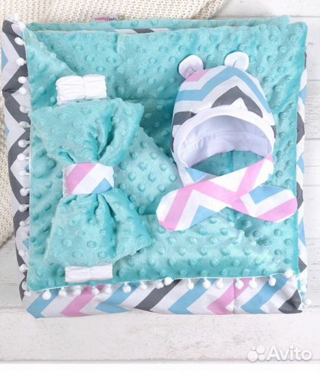 Конверт-одеяло на выписку и в коляску (демисезон)