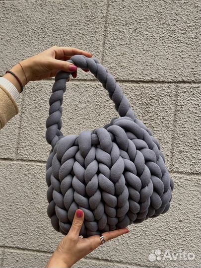 Вязаная сумочка маршмеллоу