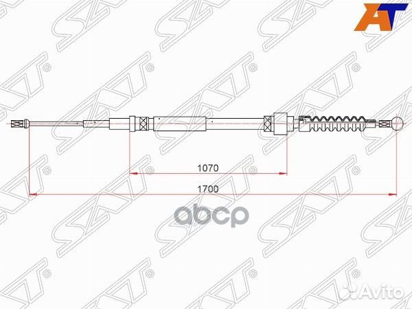 Трос ручного тормоза skoda octavia I (A4) 96-10