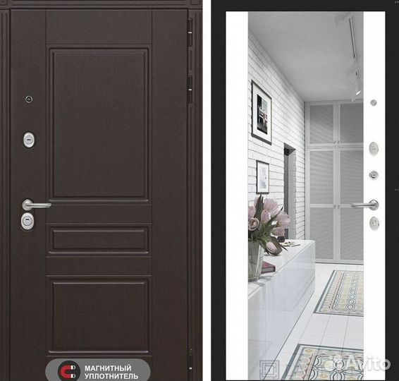 Дверь входная Коричневая шумо-изоляционная