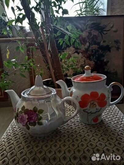 Посуда СССР чайники фарфоровые