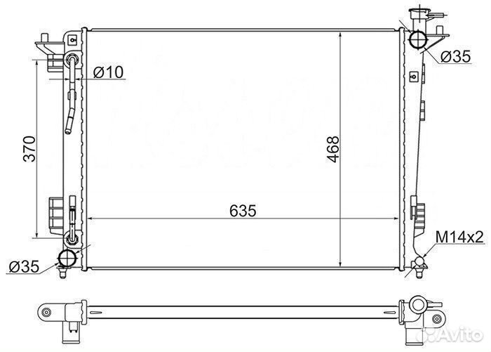 Хендай IX35 Киа Спортедж радиатор охлаждения 10-15