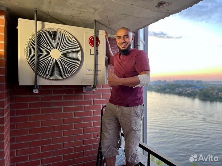 Установка кондиционеров закладка трассы