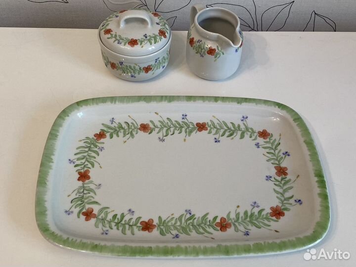 Блюдо, сахарница, сливочник. Bavaria. Винтаж