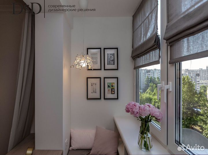 Римская штора с тюлью