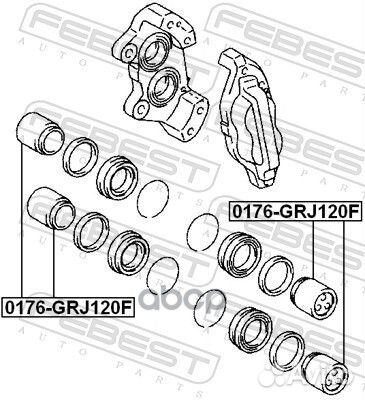 Поршень суппорта тормозного переднего febest 01