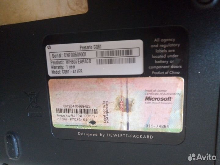 Ноутбук HP Presario CQ61 4GB/160GB