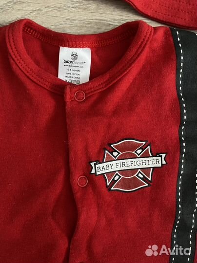 Костюм пожарного для малыша в подарочной упаковке