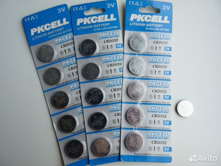 Литиевые батарейки pkcell CR 2032 новые