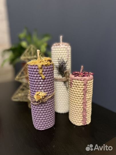 Свечи из вощины с травами