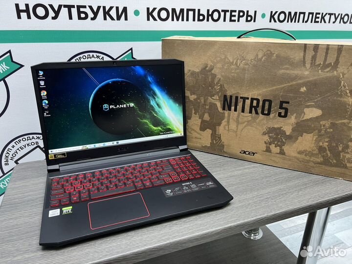 Мощный Nitro i5-10300 16Gb 144Hz RTX 3050Ti SSD512