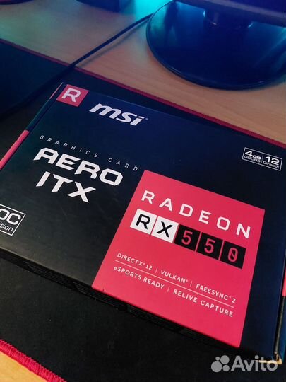 Видеокарта AMD Radeon RX 550 MSI aero ITX OC 4G