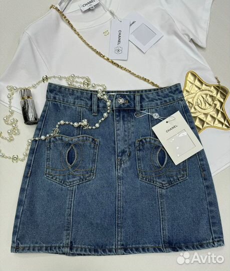 Юбка джинсовая chanel