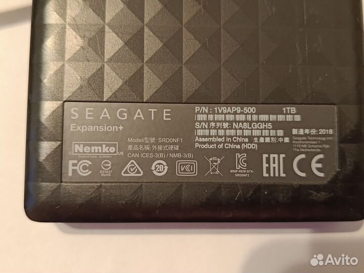 Внешний жёсткий диск seagate expansion+ 1Tb