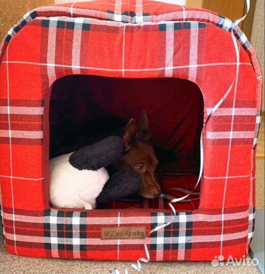 Лежанка домик для собаки