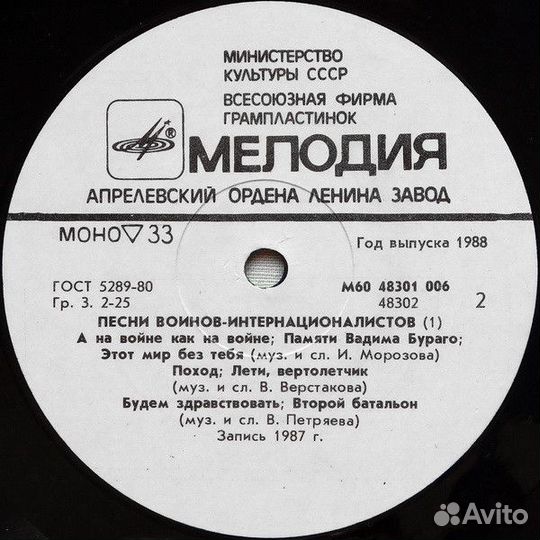 LP.Various – Время Выбрало Нас -1 - 1988