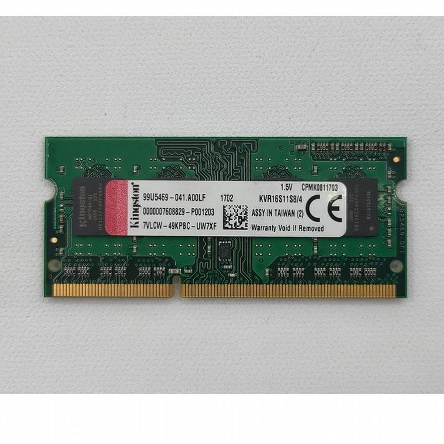 [KVR16S11S8/4] Модуль Памяти Kvr16s11s8/4, Kingston DDR3, 4gb, Pc