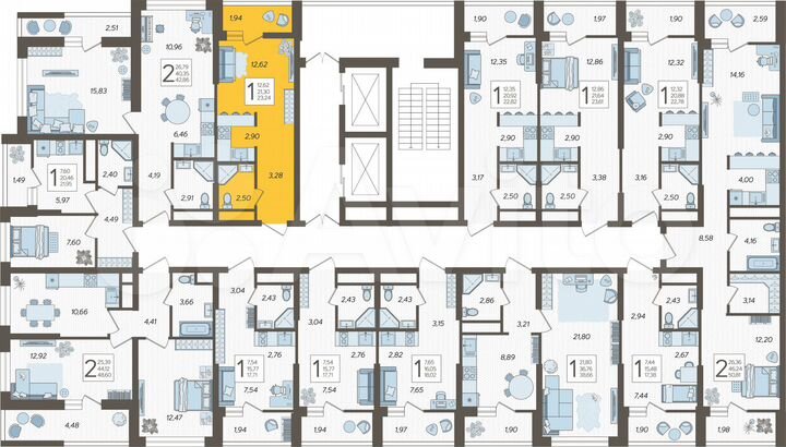 Квартира-студия, 23,2 м², 7/19 эт.