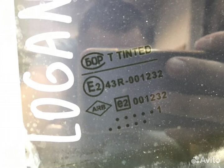 Стекло двери заднее левое Renault Logan K7MF710