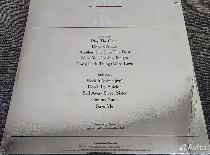Виниловые пластинки Queen - The Game