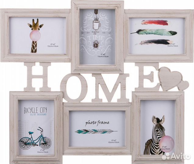 Фоторамка -коллаж 48*40*2 см. на 6 фото