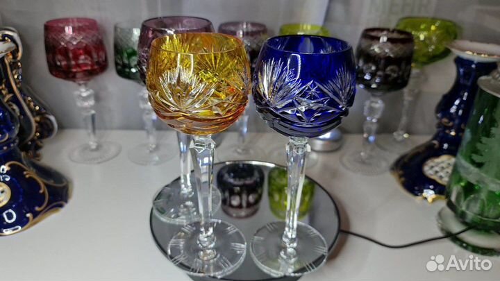 Бокалы нахтман цветной хрусталь