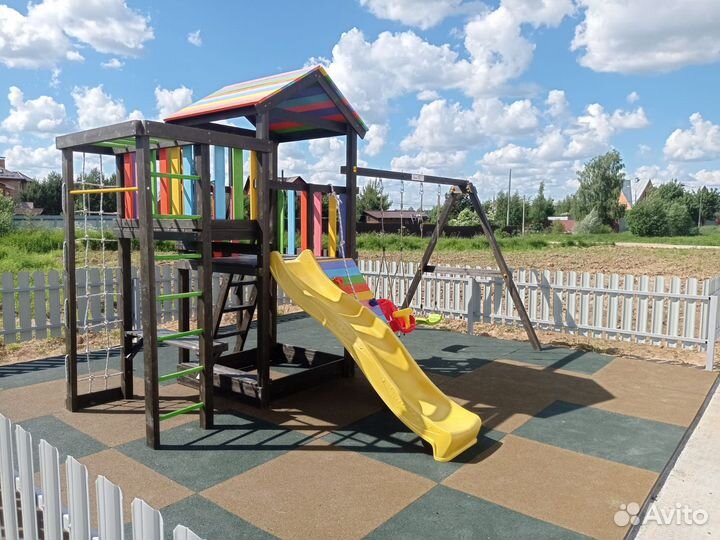 Деревянная детская площадка для улицы