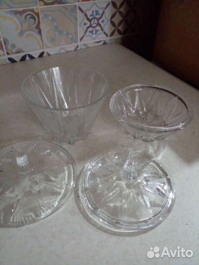 Сахарница,конфетница хрусталь 70х