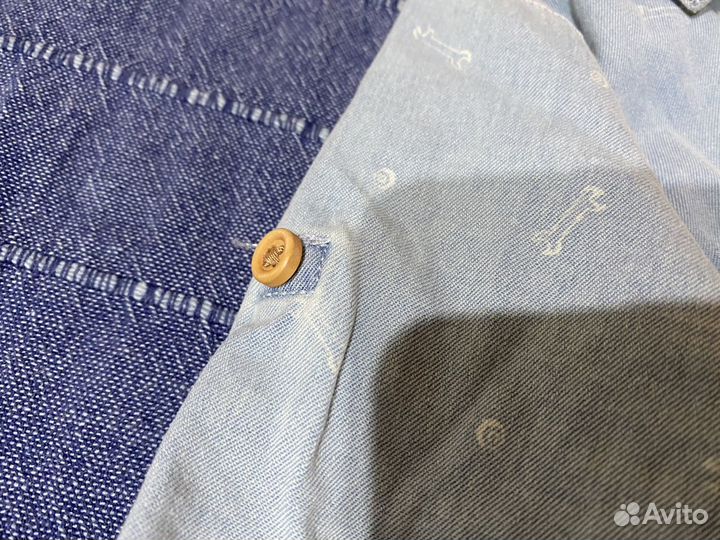 Джинсовая рубашка 6-9 мес