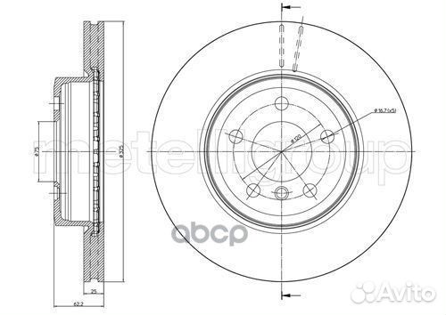Диск тормозной 230752C Metelli