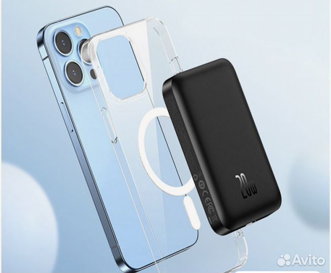 Внешний аккумулятор с беспроводной зарядкой