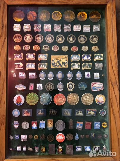 Значки парусный флот, корабли революции