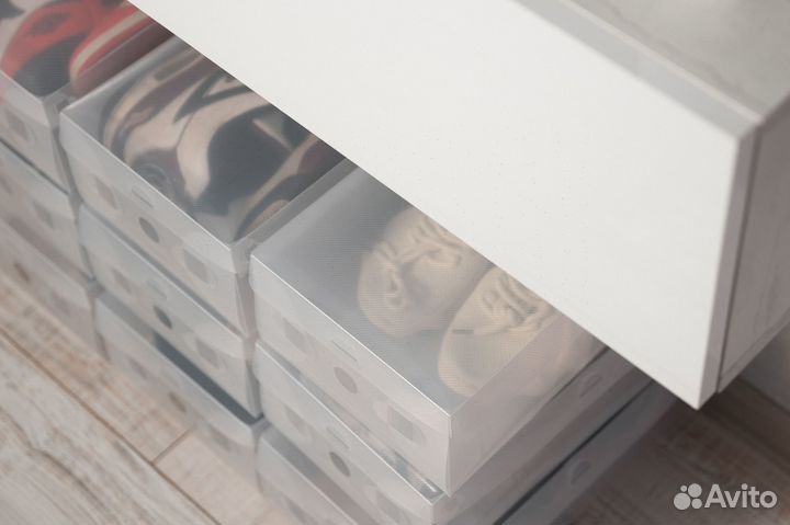 Прозрачные коробки для хранения вещей / самосборные