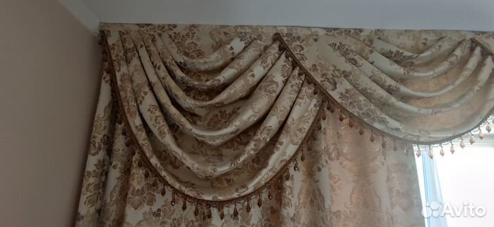Шторы с ламбрекеном бу