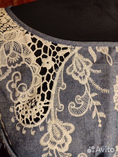 Туника с вышивкой, русский стиль