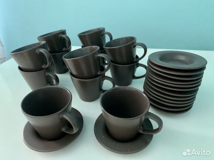 Чашка с блюдцем кофейная IKEA