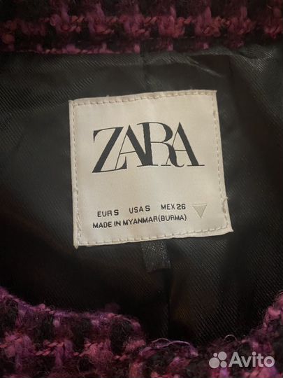 Твидовый жакет zara s