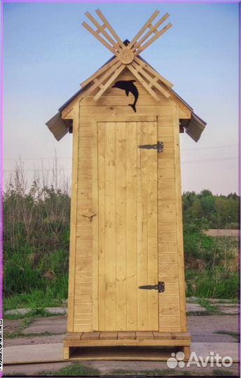 Дачный туалет деревянный с установкой мму 949