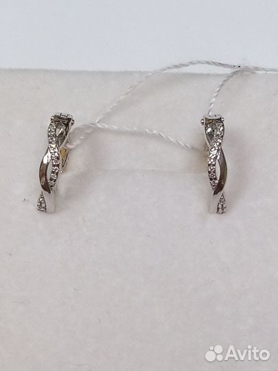 Серьги с природным камнем Золото