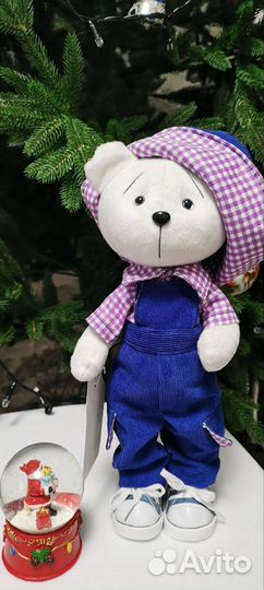 Белый мишка, ручная работа, игрушка