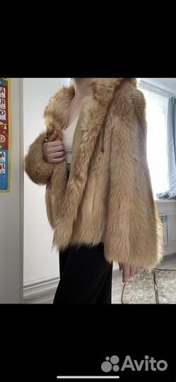 Шуба из меха енота