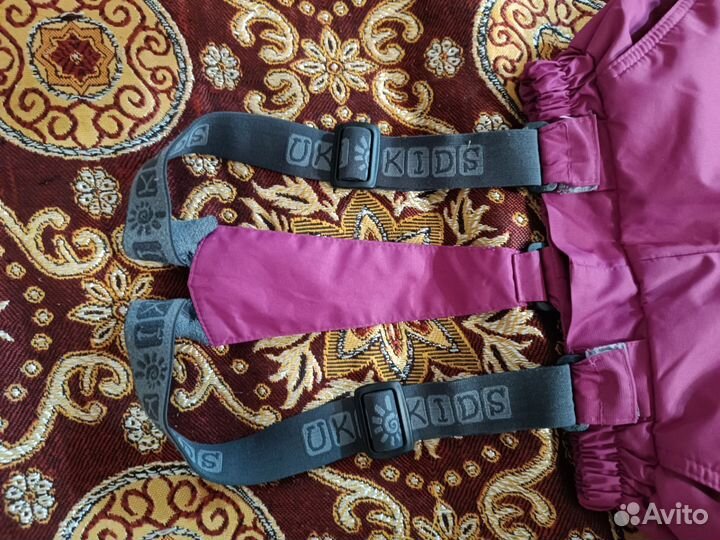 Брюки утепленные на лямках