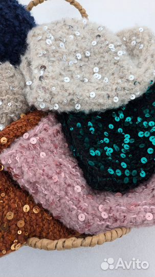 Косынка- чепчик с пайетками