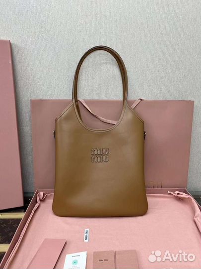Новая женская сумка Miu Miu коричневая