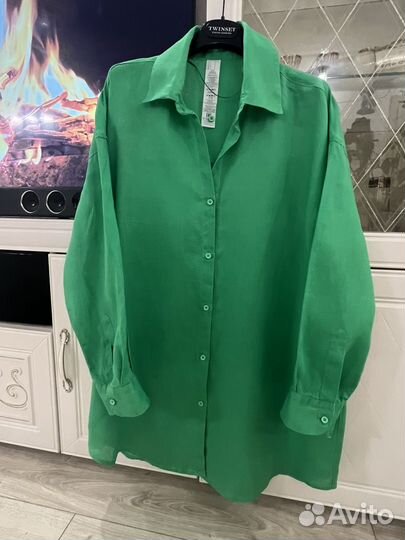 Льняная рубашка+ купальник calzedonia