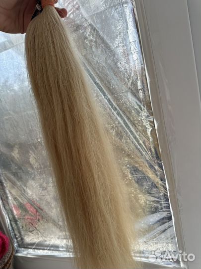 Волосы для наращивания 60 см блонд