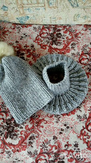 Комплект зимний Шапка и манишка