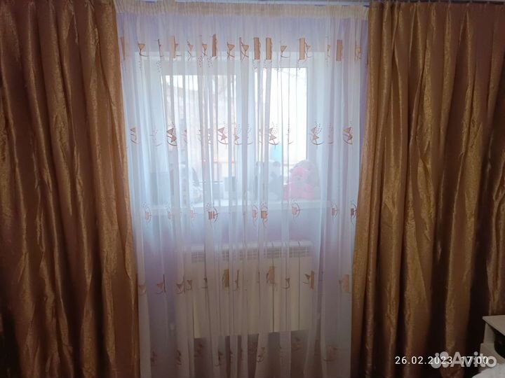 Комплект шторы и тюль бу