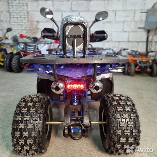 Квадроцикл Hummer 8 LUX Синий космос