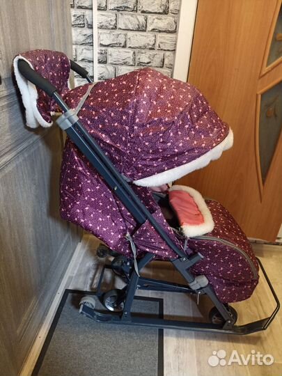 Детские санки коляска ника